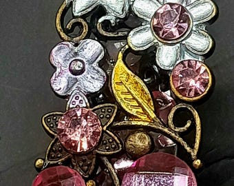 Vintage-Inspired Floral Barrette – Handcrafted Elegance