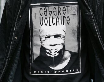 T-shirt cabaret voltaire, T-shirt microphonies albumart, shirt industrieel elektronisch bandje, postpunk EBM darkwave-top, maat S tot 5XL