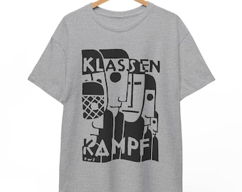 Camiseta Klassen Kampf: Arte político alemán vintage, camiseta punk gótica
