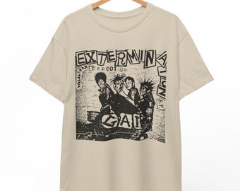 Maglietta unisex GAI Extermination, punk hardcore giapponese, dalla S alla 5XL