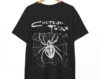 Cocteau Twins T-Shirt, Spinnen Grafik, 80er Jahre Dream Pop Band T-Shirt