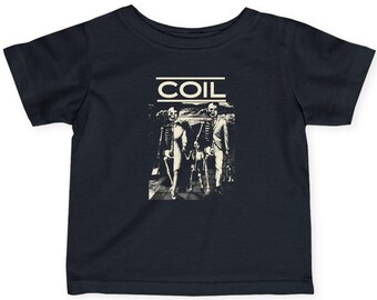 Coil Skeleton Band Infant Tee | Vintage Goth Band Logo