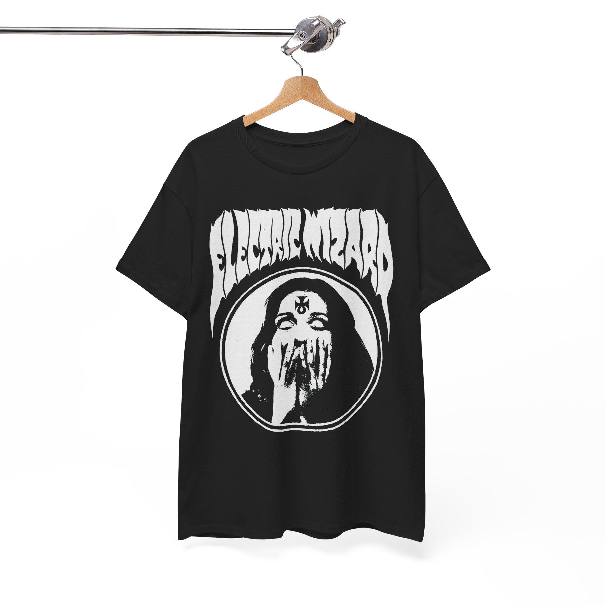 T-shirt Vintage Homme Electric Wizard - Coton, Noir, Personnalisable, Neuf Avec étiquettes