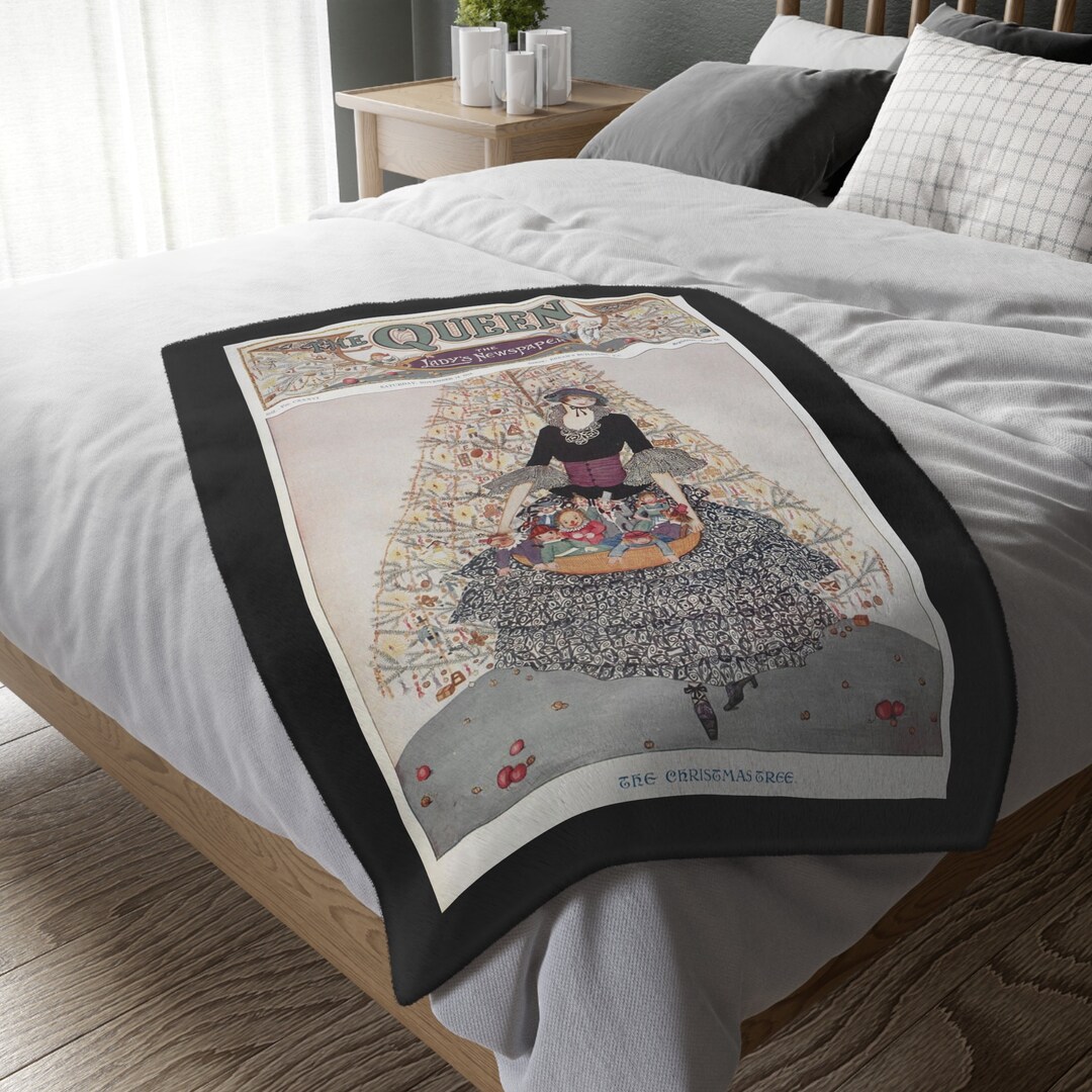 Vintage Chrismas Home Decor Gift for Her Throw Blanket for Etsy