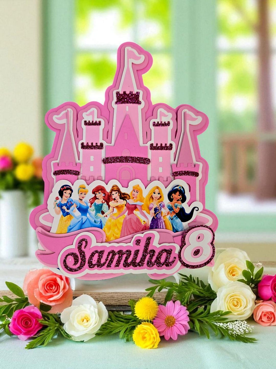 Disney Princesses Birthday Cake Toppers - Etsy