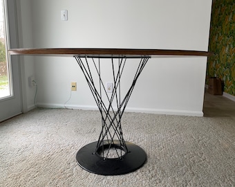 Late 1950s Isamu Noguchi Early Cyclone Table, 48 inch Diameter Dining Table.