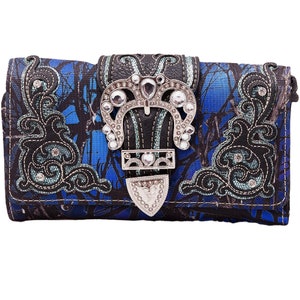 Cartera de camuflaje, cartera cruzada de pulsera, cartera de tres pliegues para mujer, cartera pequeña, cartera de mano con obsequios occidentales