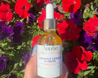 Coconut Ginger Body Oil: Natural Almond Scent, Deeply Moisturizing
