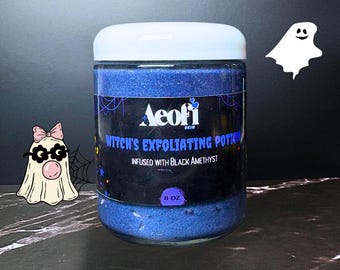 Body Scrub Halloween Inspired Scented w/ Black Amethyst | Exfoliating | Glowing Skin