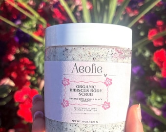 Hibiscus Vanilla Body Scrub: Natural Exfoliating Sugar Scrub