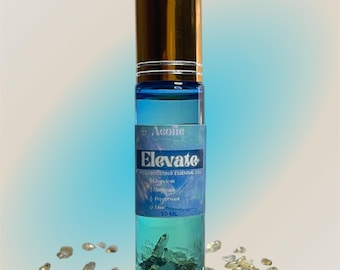 Crystal Infused Essential Oil Roller: Uplifting Aromatherapy Blend