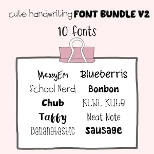 Neat Handwritten Font Bundle font for Goodnotes Font Planner Font neat Handwriting Font for iPad cute Realistic Font for Digital Planner