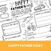Printable Coloring Happy Father's Day, Printable All About Dad Fill in ...
