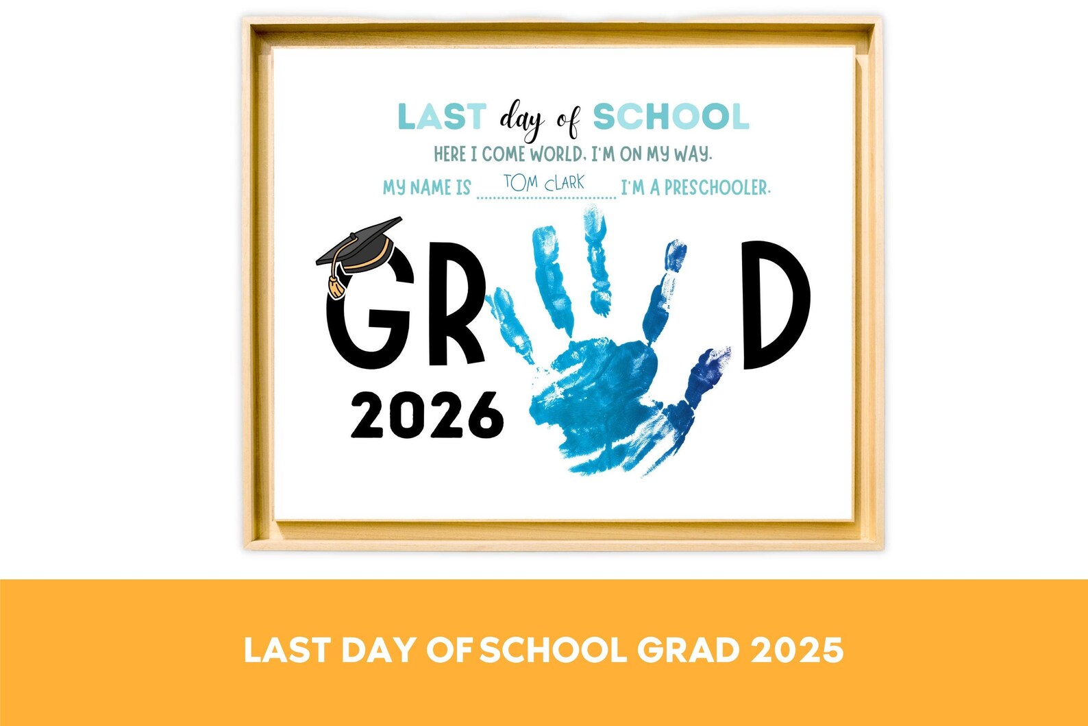 Preschool Graduation Sign, Handprint Art, DIY Kid Craft, 2026 Graduate ...