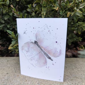 Volez comme un papillon - Carte de vœux aquarelle