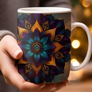 Mandala Mug, Floral Design, Unique Mug, Art Mug, Decorative Mug, Gifts for Her, Gifts for Him, Mandala Art, Coffee Mug, Tea Mug