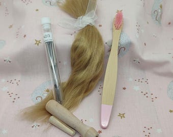 Set de rooting Rubio para bebe reborn