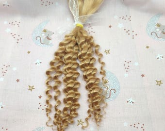 Dark blonde curly mohair for reborn baby