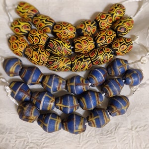 African Sand Bead Mix - Mixed Sizes and Colors ~4-9mm - 20 Inch