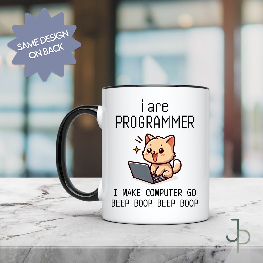computer programmer, computer programmer gift,... Computer Programmer Cat Mug: Funny Coder Gift - Etsy