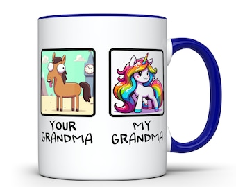 Funny Grandma Unicorn Coffee Mug, Novelty Gift