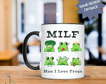 MILF Frog Ceramic Coffee Mug, Funny Novelty Gift