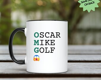 OMG Phonetic Mug, Funny Aviation Mug, Phonetic Alphabet, HAM Radio Operator, Ceramic Coffee Mug for Aviation Enthusiasts, Father&#39;s Day Gift