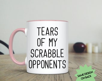 Tears of My Scrabble Opponents Mug, Funny Scrabble Gift