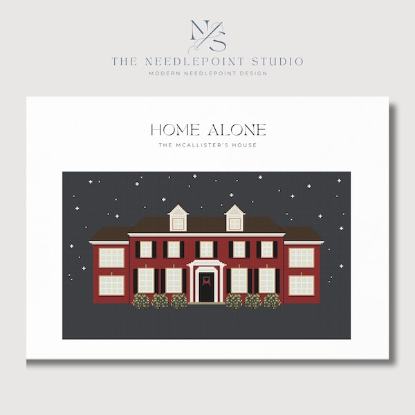 Home Alone Needlepoint Chart | Digital Needlepoint Pattern PDF
