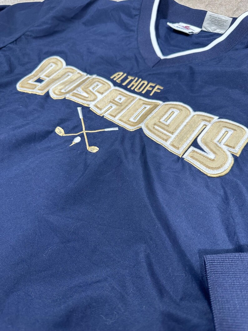 Vintage Sportco Authentic Crusaders Blue and Gold Sweatshirt Size S