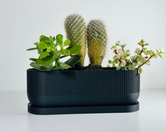 "Aphrodite" Matte Black planter with drainage -unique gift -Unique gift -Birthday gift -Design -Boho home decor -Design -house