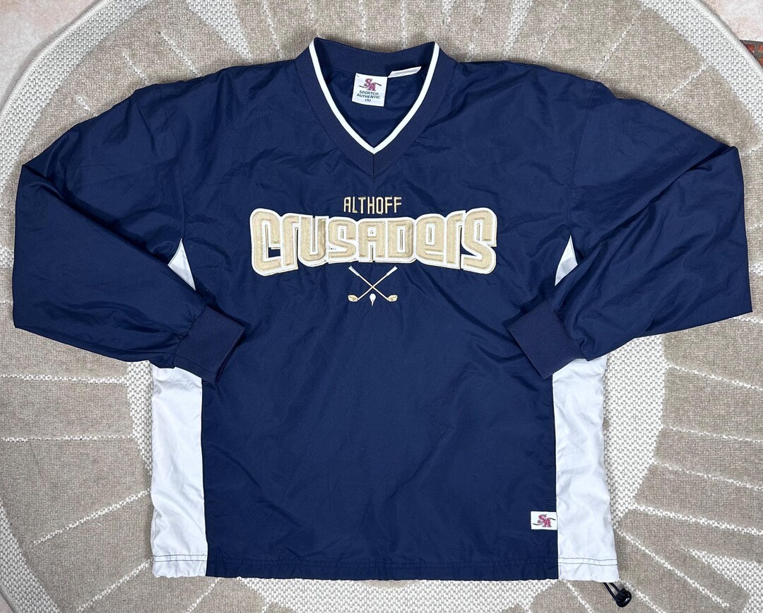 Vintage Sportco Authentic Crusaders Blue and Gold Sweatshirt Size S