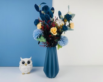 Soft Blue Artemis Vase Perfect for Dried Flowers - Home Decor - Gift for Her - Interior Decoration - Design