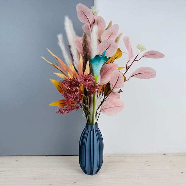 Vase Chrome Pontos Pour Une Décoration Intérieure Design - Parfait Pour Fleurs Séchées