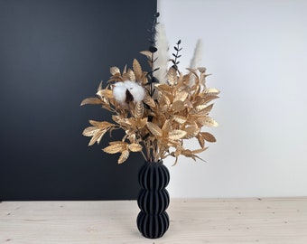 Ménétios Matte Black Vase Perfect for Dried Flowers - Unique Gift - Birthday Gift - Minimalist Design