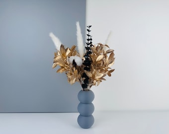 Céos Gray Vase Perfect for Dried Flowers - Unique Gift - Birthday Gift - Minimalist Design