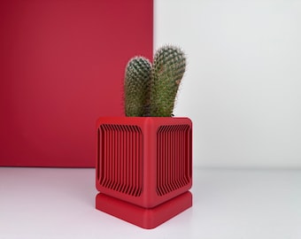 Modern plant pot for a contemporary touch. - Unique gift - Plant lover - Pot with drainage