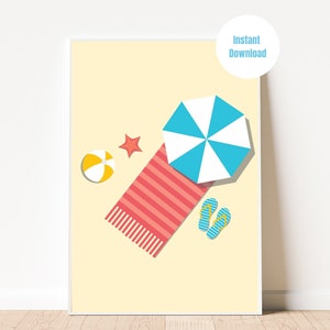 Relax on the beach, Beach Summer Vibe, Hello Summer, Beach Life Decor, Beach Painting, Blue Wall Art