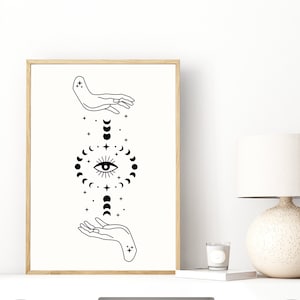 Hamsa Evil Eyes, Hamsa Art Prints, Hamsa Hand Decor, Hamsa Hand Evil Eyes, Hanukkah Gift, Last Minute Gift Ideas