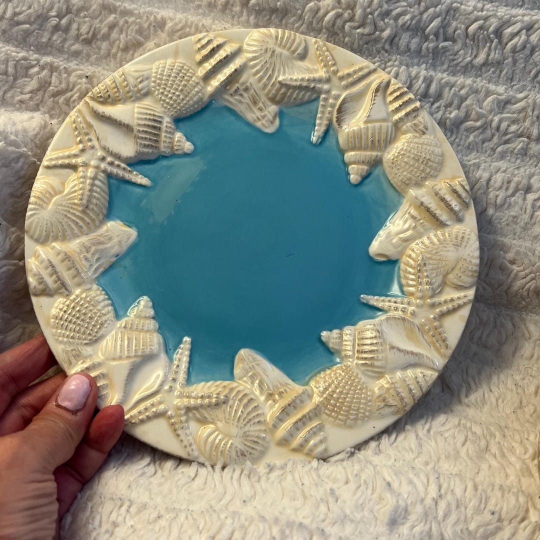 Vintage Shell Design Dish Set - Etsy
