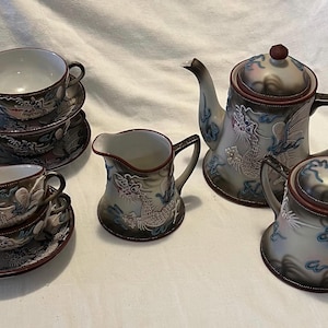 Vintage Takito Dragonware Tea Set, Japan