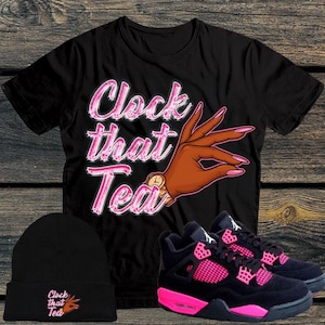 Clock That Tea tshirt, Sassy Black Girl Clipart shirt
