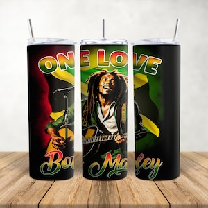 Papier d'emballage Bob Marley, papier d'emballage One love, papier d'emballage de 20 oz, transfert par sublimation, chemise Bob Marley, transfert prêt à presser,