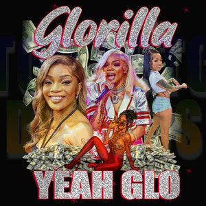Big Glo png, rapero bootleg png, hip hop png, glorilla png, diseño digital, diseño de sublimación
