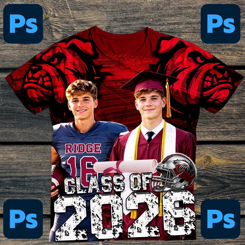 2026 Graduation Tshirt, Photoshop Template for 26 Graduate. Digital ...
