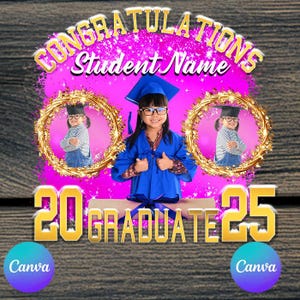 Canva Graduation template senior 2025 template, canva template graduation bundle 2025 graduation template 2025 class of 2025 Canva design