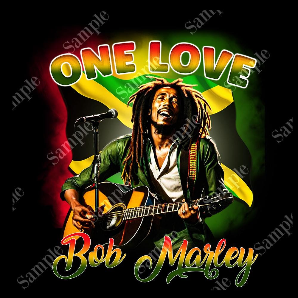 Bob Marley One Love PNG: Rastafarian Design (digital Download) - Etsy