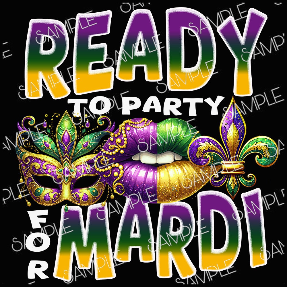Mardi Gras Png, Tshirt for Mardi Gras,dtf Transfers for Mardi Gras ...