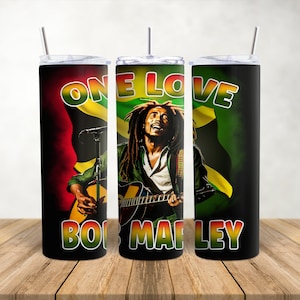 Papier d'emballage Bob Marley, papier d'emballage One love, papier d'emballage de 20 oz, transfert par sublimation, chemise Bob Marley, transfert prêt à presser,