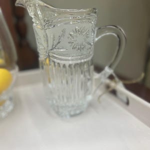 Vintage Crystal Water Pitcher